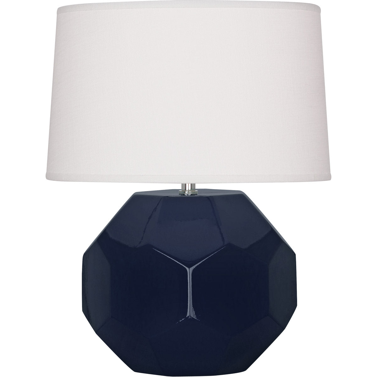 Robert Abbey  Midnight Franklin Table Lamp in Midnight Blue Glazed Ceramic MB01