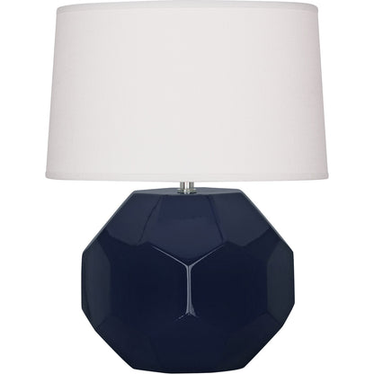 Robert Abbey  Midnight Franklin Accent Lamp in Midnight Blue Glazed Ceramic MB02