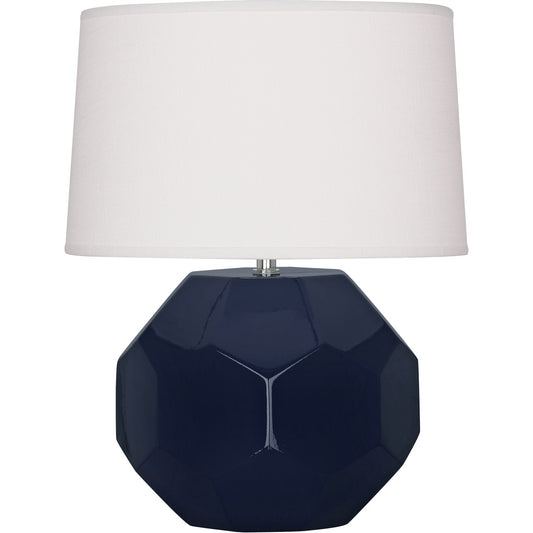 Robert Abbey  Midnight Franklin Accent Lamp in Midnight Blue Glazed Ceramic MB02