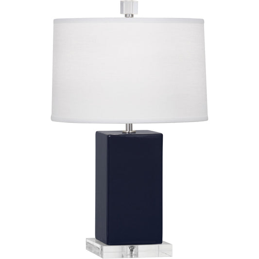 Robert Abbey  Midnight Harvey Accent Lamp in Midnight Blue Glazed Ceramic MB990