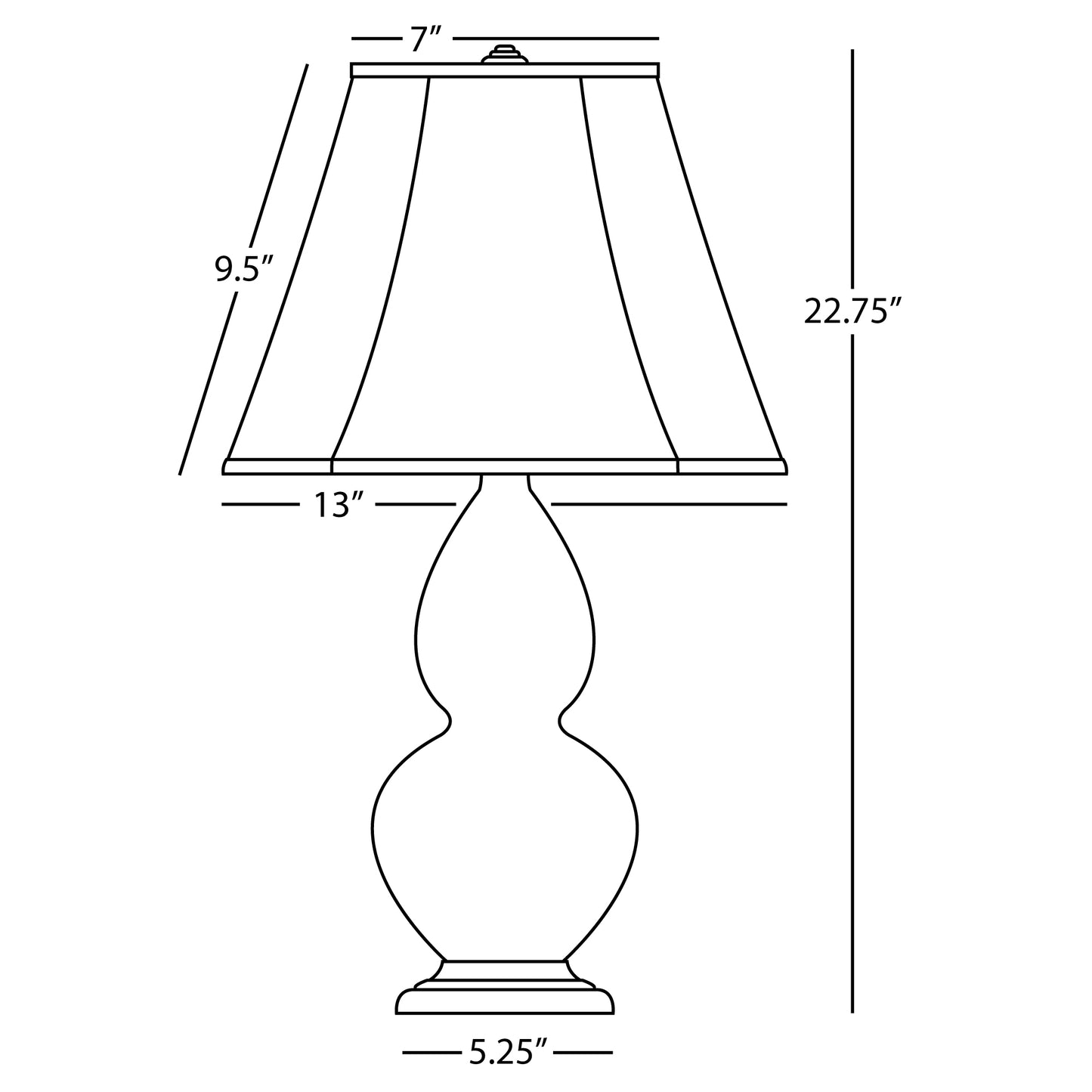 Robert Abbey  Matte Coffee Small Double Gourd Accent Lamp in Matte Coffee Glazed Ceramic with Antique Silver Finished Accents MCF12