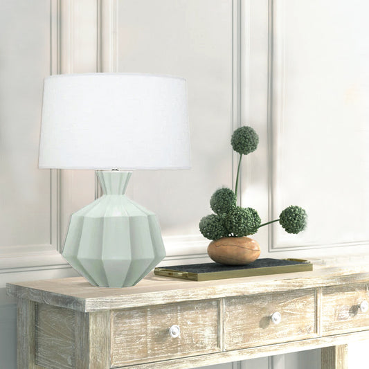 Robert Abbey  Matte Celadon Orion Ceramic Table Lamp in Matte Celadon Glazed Ceramic MCL17