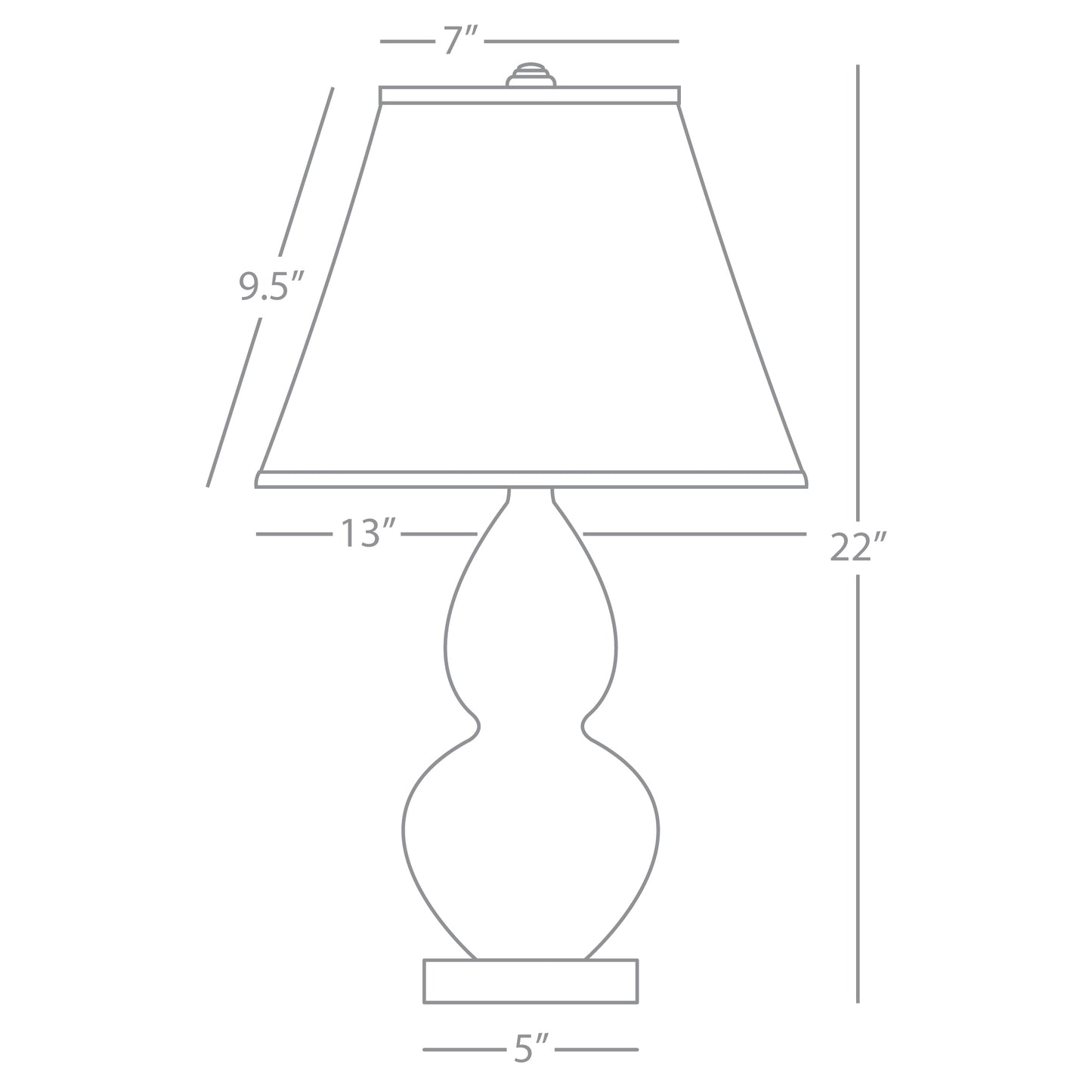 Robert Abbey  Matte Celadon Small Double Gourd Accent Lamp in Matte Celadon Glazed Ceramic with Lucite Base MCL53