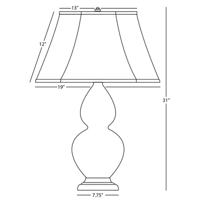 Robert Abbey  Matte Celadon Double Gourd Table Lamp in Matte Celadon Glazed Ceramic MCL54