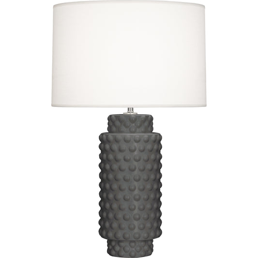 Robert Abbey  Matte Ash Dolly Table Lamp in Matte Ash Glazed Textured Ceramic MCR08