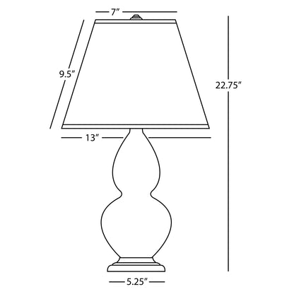 Robert Abbey  Matte Ash Small Double Gourd Accent Lamp in Matte Ash Glazed Ceramic with Antique Silver Finished Accents MCR52