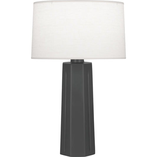 Robert Abbey  Matte Ash Mason Table Lamp in Matte Ash Glazed Ceramic MCR60