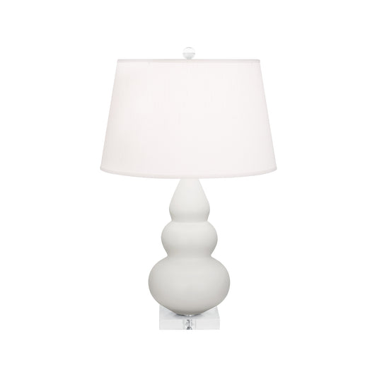 Robert Abbey  Matte Lily Small Triple Gourd Accent Lamp in Matte Lily Glazed Ceramic with Lucite Base MLY33