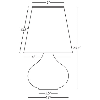 Robert Abbey  Matte Lily June Accent Lamp in Matte Lily Glazed Ceramic MLY91