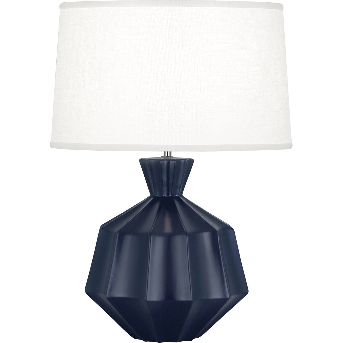 Robert Abbey  Matte Midnight Blue Orion Ceramic Table Lamp in Matte Midnight Blue Glazed Ceramic MMB17