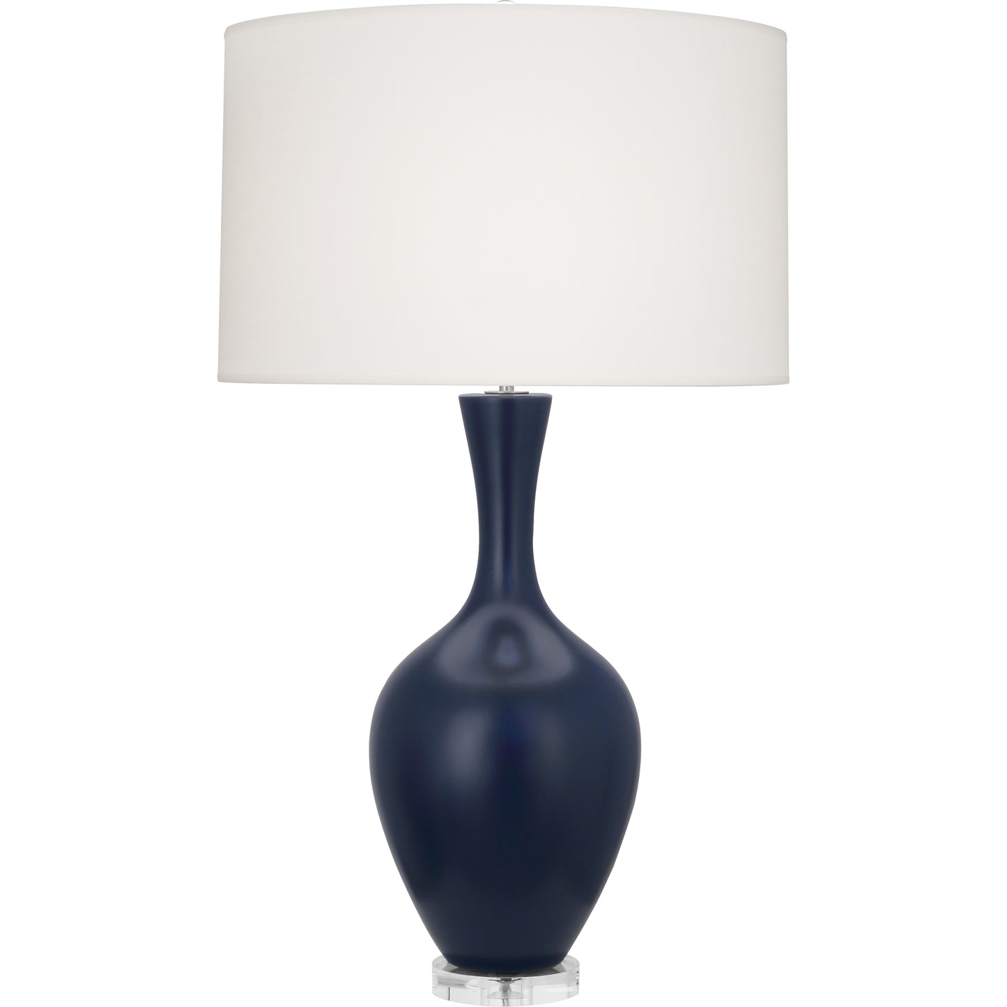 Robert Abbey  Matte Midnight Blue Audrey Table Lamp in Matte Midnight Blue Glazed Ceramic MMB80