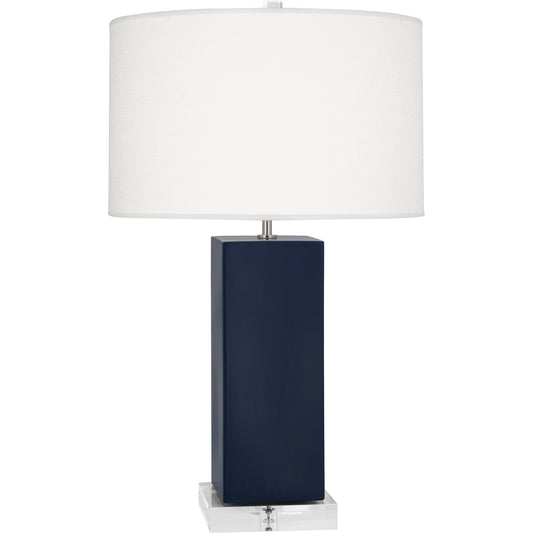 Robert Abbey  Matte Midnight Blue Harvey Table Lamp in Matte Midnight Blue Glazed Ceramic MMB95