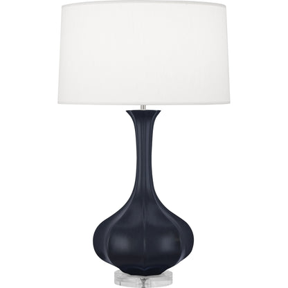 Robert Abbey  Matte Midnight Blue Pike Table Lamp in Matte Midnight Blue Glazed Ceramic Lucite Base MMB96