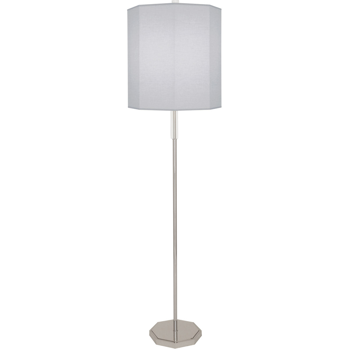 Robert Abbey  Kate Floor Lamp in Polished Nickel Finish with Clear Crystal Accents PG07