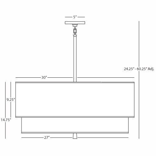 Robert Abbey  Decker Pendant in Polished Nickel Finish PG140