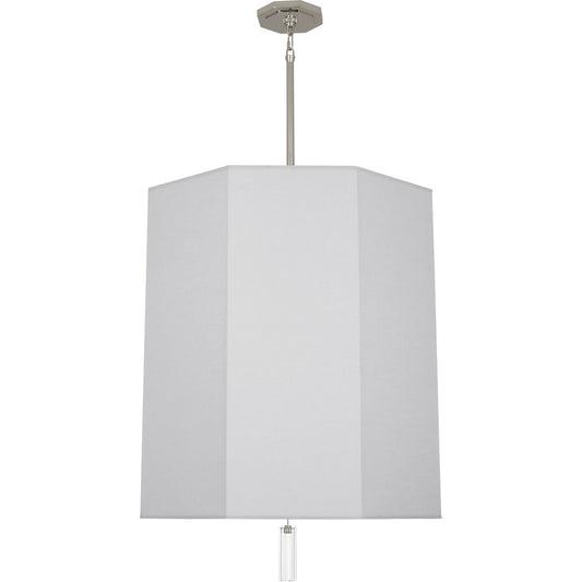 Robert Abbey  Kate Pendant in Polished Nickel Finish with Clear Crystal Accent PG203