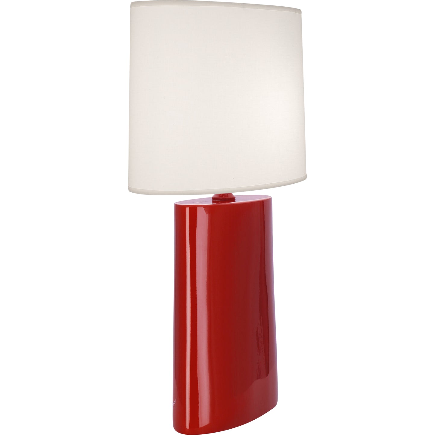 Robert Abbey  Ruby Red Victor Table Lamp in Ruby Red Glazed Ceramic RR03