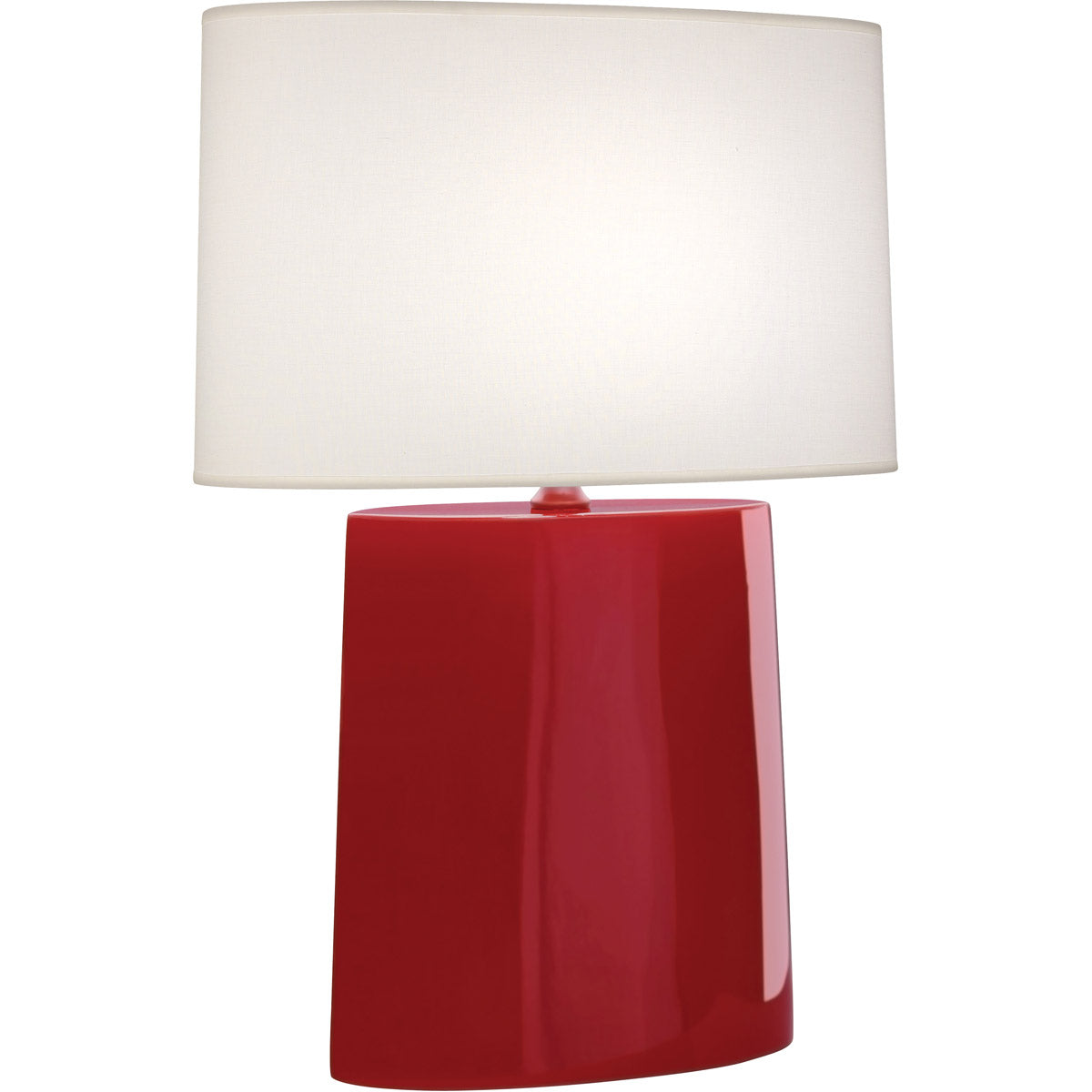 Robert Abbey  Ruby Red Victor Table Lamp in Ruby Red Glazed Ceramic RR03