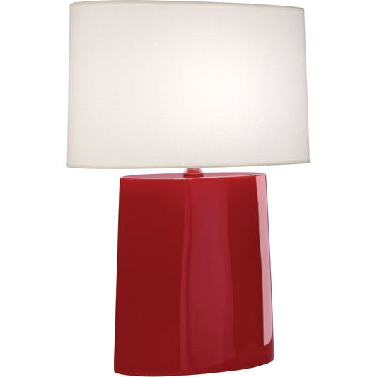 Robert Abbey  Ruby Red Victor Table Lamp in Ruby Red Glazed Ceramic RR03