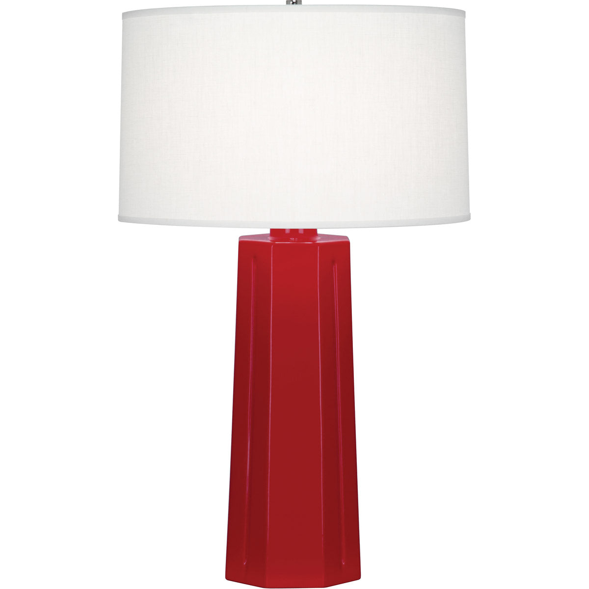 Robert Abbey  Ruby Red Mason Table Lamp in Ruby Red Glazed Ceramic RR960