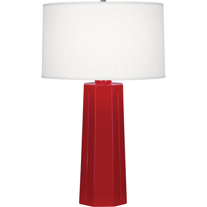 Robert Abbey  Ruby Red Mason Table Lamp in Ruby Red Glazed Ceramic RR960