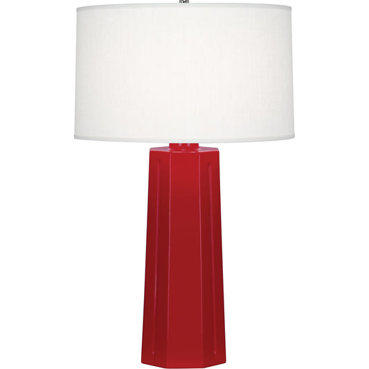 Robert Abbey  Ruby Red Mason Table Lamp in Ruby Red Glazed Ceramic RR960