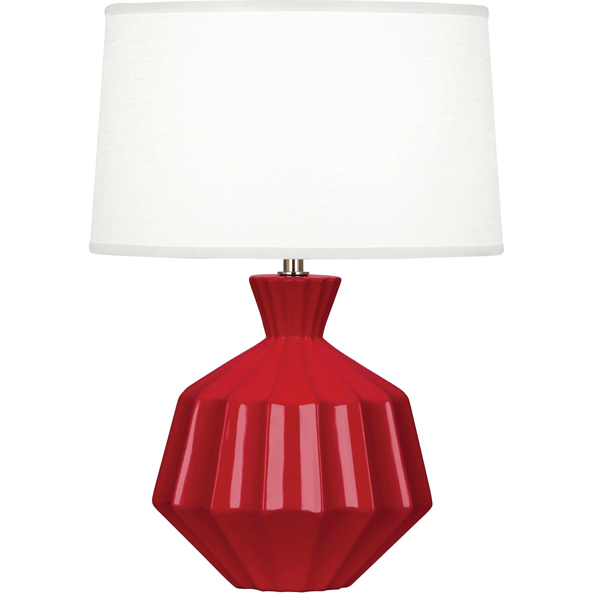 Robert Abbey  Ruby Red Orion Ceramic Accent Lamp in Ruby Red Glazed Ceramic RR989