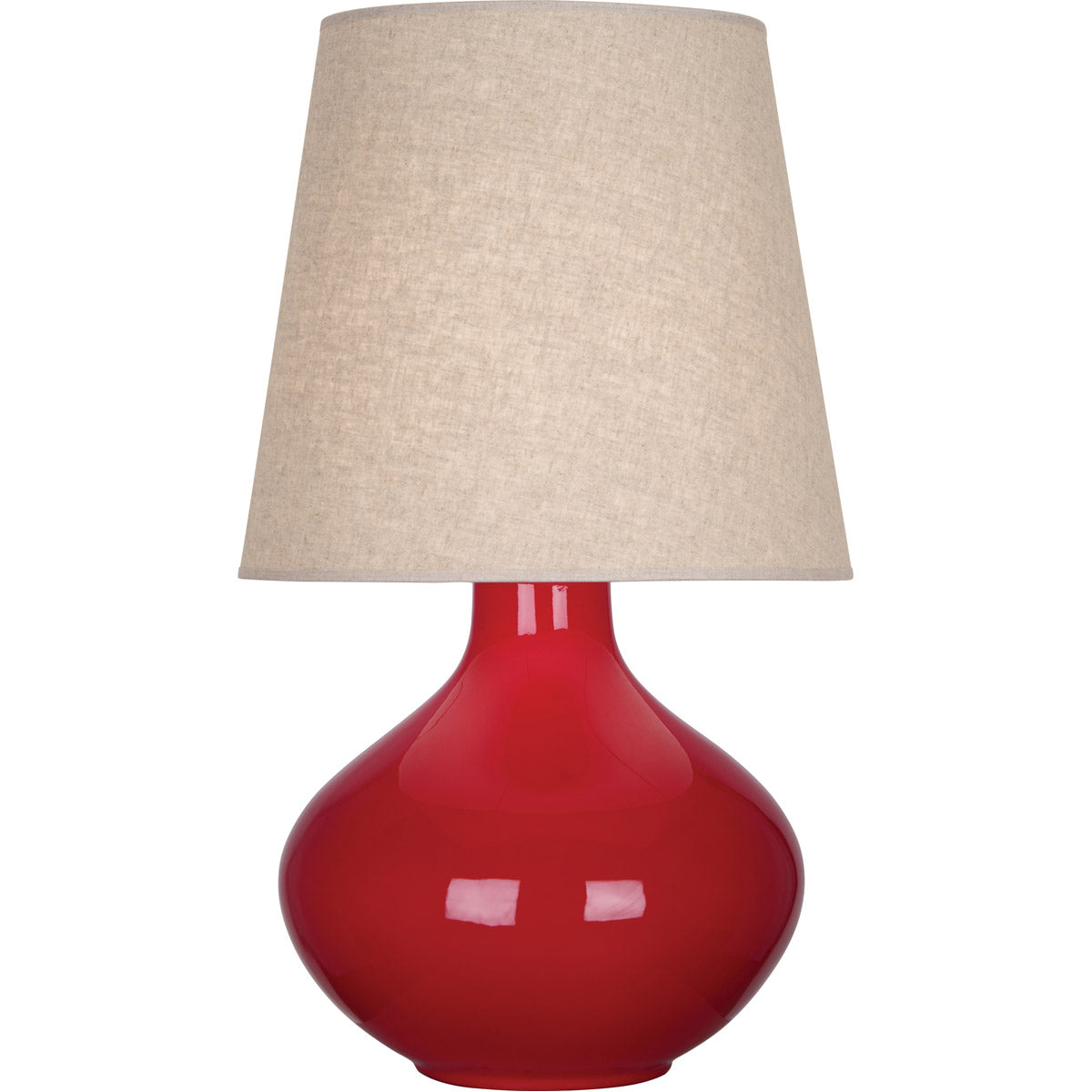 Robert Abbey  Ruby Red June Table Lamp in Ruby Red Glazed Ceramic RR991