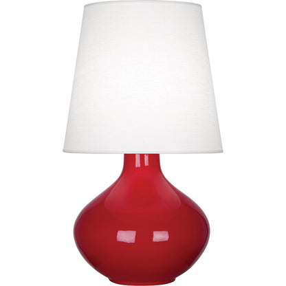 Robert Abbey  Ruby Red June Table Lamp in Ruby Red Glazed Ceramic RR993