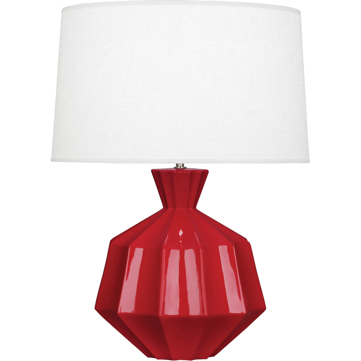 Robert Abbey  Ruby Red Orion Ceramic Table Lamp in Ruby Red Glazed Ceramic RR999