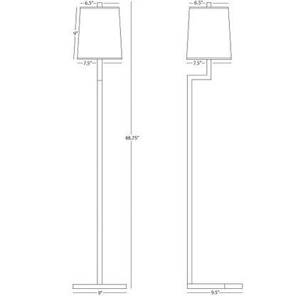 Robert Abbey  Doughnut Floor Lamp in Antique Silver S149