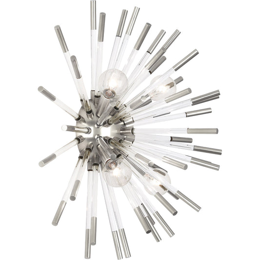 Robert Abbey  Andromeda Wall Sconce in Polished Nickel Finish with Clear Acrylic Rods S167