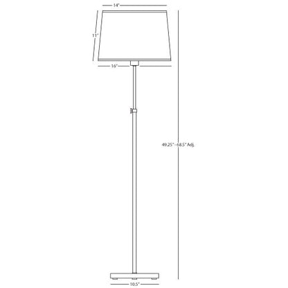 Robert Abbey  Koleman Floor Lamp in Polished Nickel S463