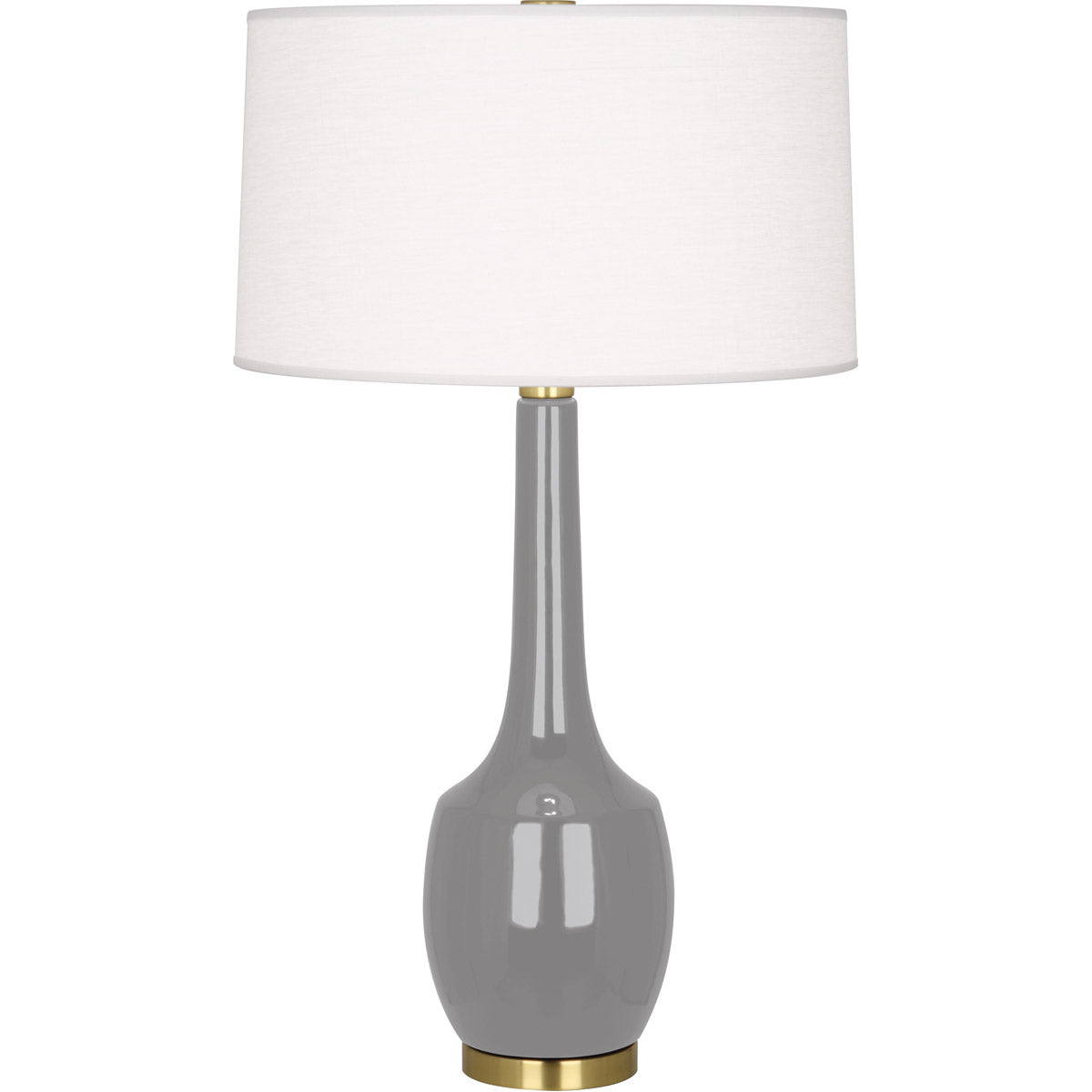 Robert Abbey  Smokey Taupe Delilah Table Lamp in Smoky Taupe Glazed Ceramic ST701