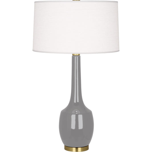 Robert Abbey  Smokey Taupe Delilah Table Lamp in Smoky Taupe Glazed Ceramic ST701