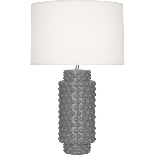 Robert Abbey  Smokey Taupe Dolly Table Lamp in Smoky Taupe Glazed Textured Ceramic ST800