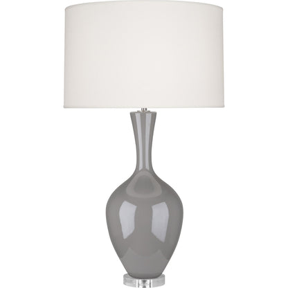 Robert Abbey  Smokey Taupe Audrey Table Lamp in Smoky Taupe Glazed Ceramic ST980