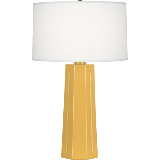 Robert Abbey  Sunset Mason Table Lamp in Sunset Yellow Glazed Ceramic SU960