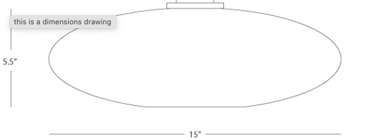 Robert Abbey  RICO ESPINET OVO FLUSHMOUNT 2039 REPLACEMENT GLASS (glass only)